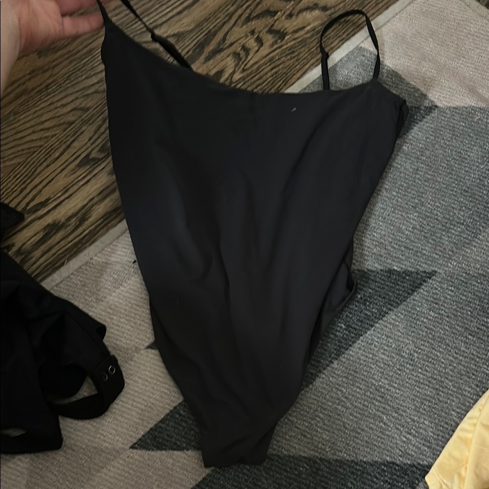 Skims Black One-Piece Bodysuit